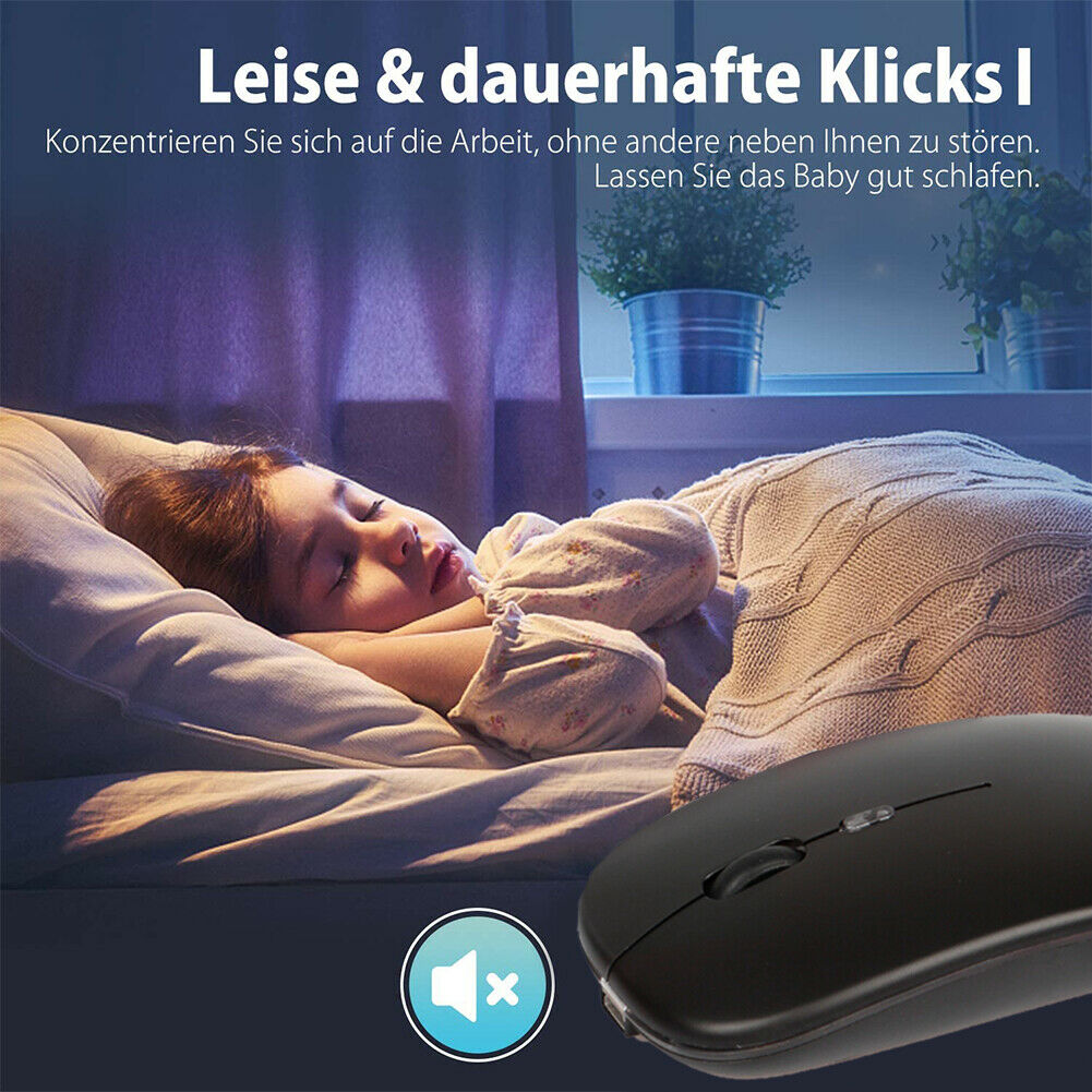 LED Wiederaufladbare RGB Farbwechsel Wireless Funkmaus 2,4GHz